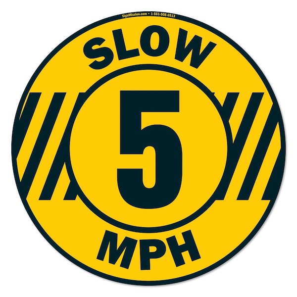 Slow 5 Mph 16in Non-Slip Floor Marker, 12PK, 16 in L, 16 in H, FD-2-C-16-12PK-99889